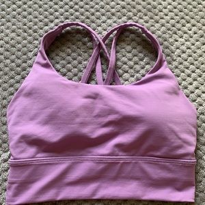 Lululemon energy bra long line size 4 in purple
